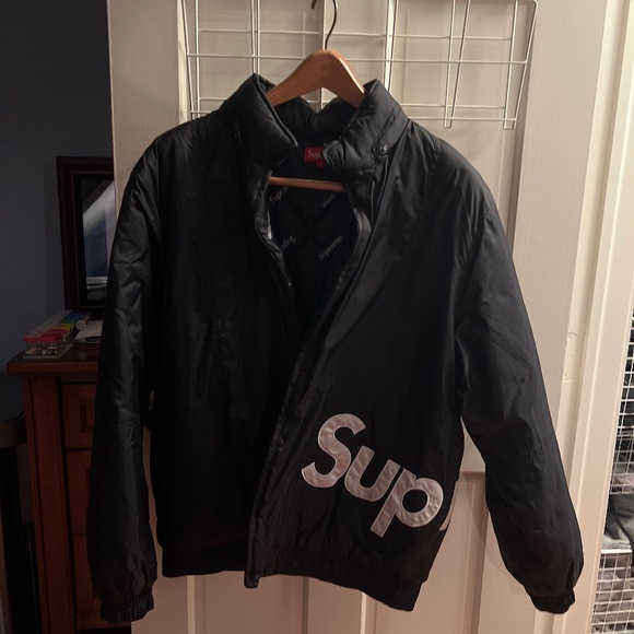 Reflective Supreme Puffy Coat ‘1991’ w Detachable Hood